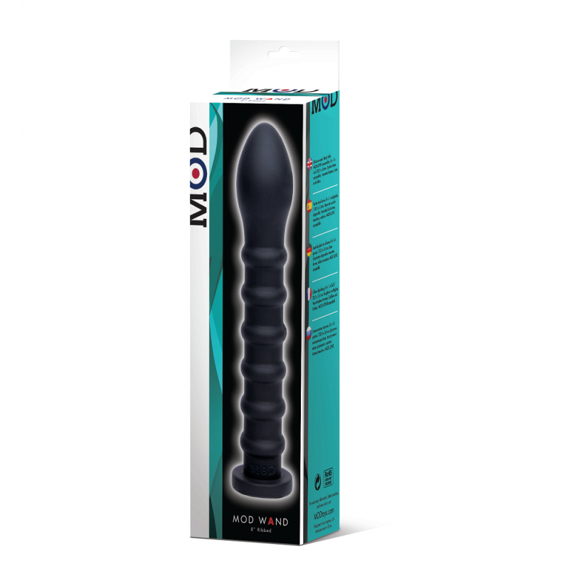 Mod Thruster Attachment - Ribbed Wand - Black